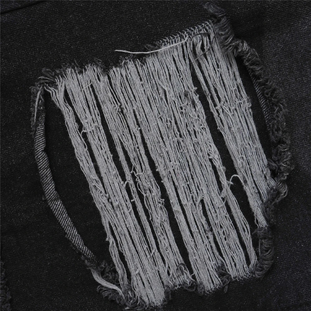 2023 Vintage Denim Pants Men Streetwear Retro Ripped Hole Denim Pant Jeans HipHip Casual Joggers Trousers Jeans