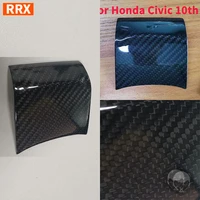 for honda civic 10th gear base cover stickers manual transmission real carbon fiber black paste style car interior accessories