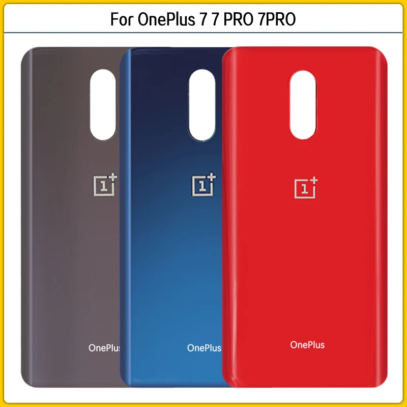 

New For OnePlus 7 Pro Battery Back Cover Rear Door For OnePlus 7 7Pro Battery 3D Glass Panel Housing Case Adhesive Replace