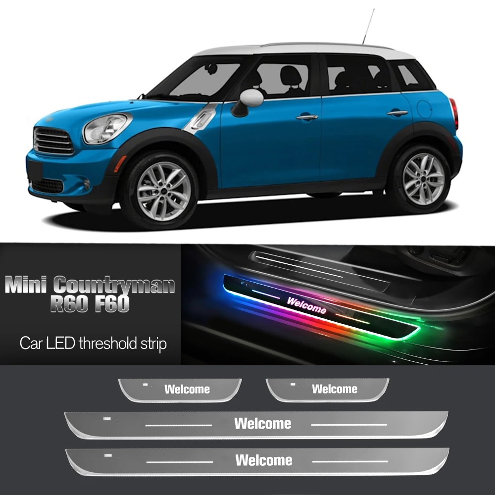 Автомобильный порог для Mini Countryman R60 F60 2010-2023 2011 2012 светодиодный светильник с