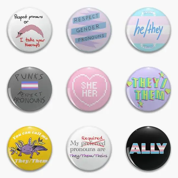 

Pronouns Worm Gender He She Soft Button Pin Customizable Cute Gift Decor Women Jewelry Cartoon Hat Badge Clothes Lover Collar