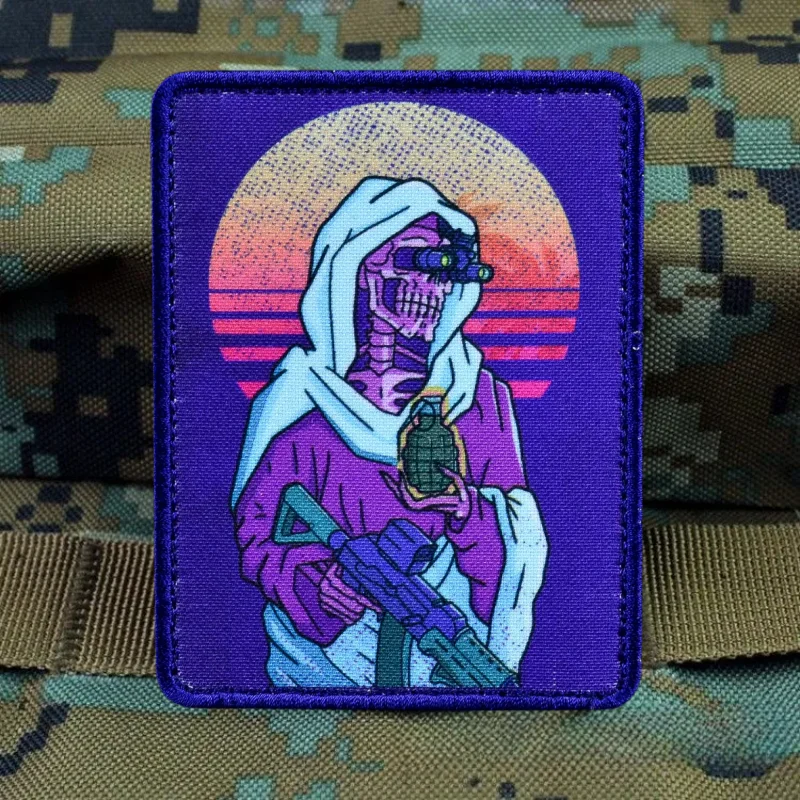 Нашивка на липучке Klett Punk Skull