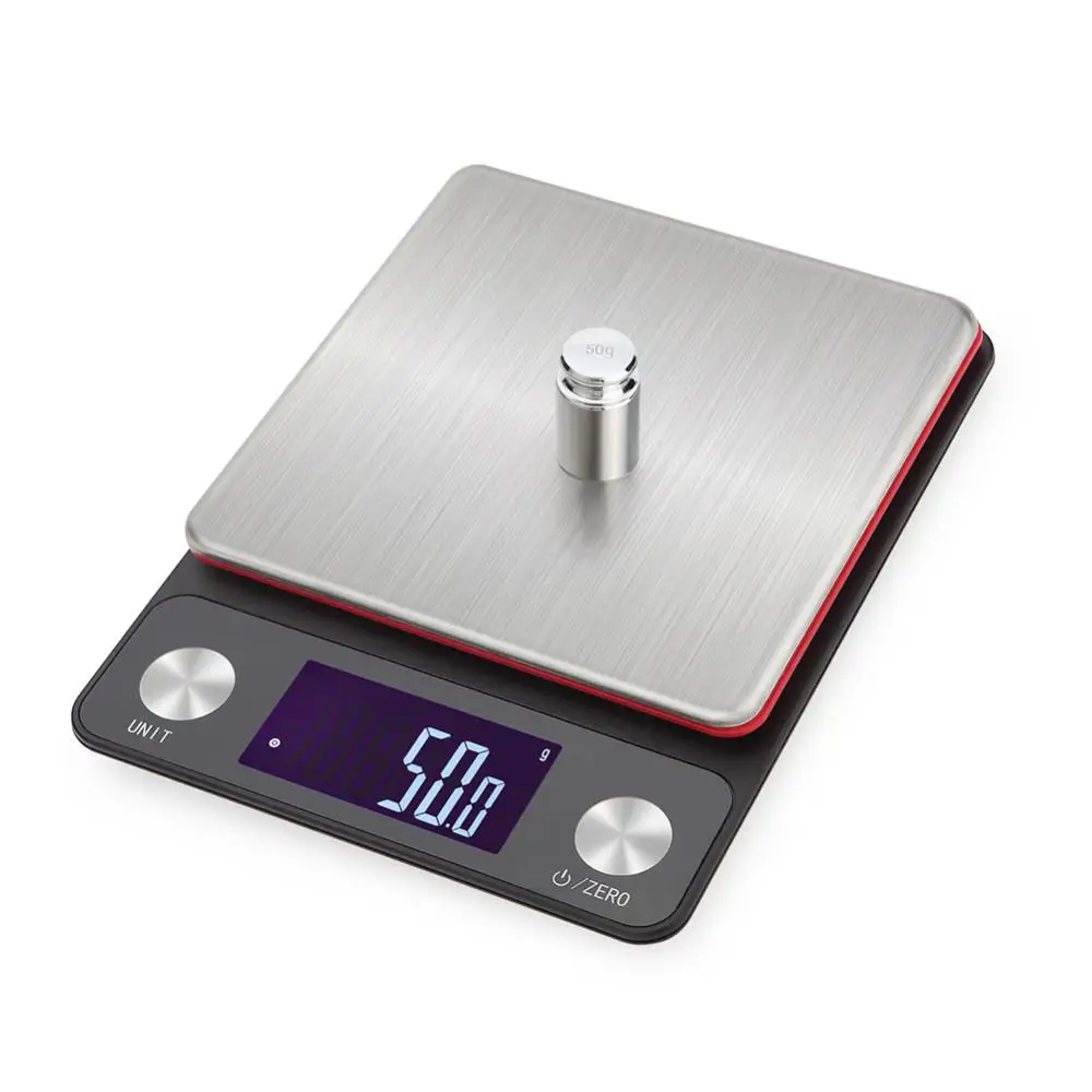 

10KG/5KG/3Kg/0.1g Kitchen Scales High Precision Stainless Steel Weighing Food Diet Balance Measuring LCD Precision Electronic