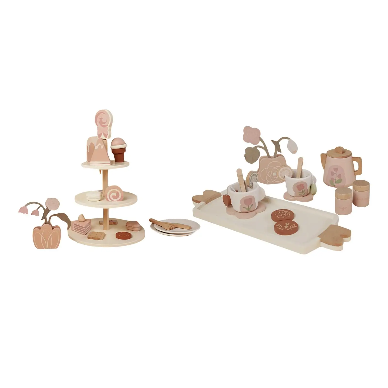 

Wooden Little Girls Tea Party Set Mini Kitchen Gifts Toys for Party Favor