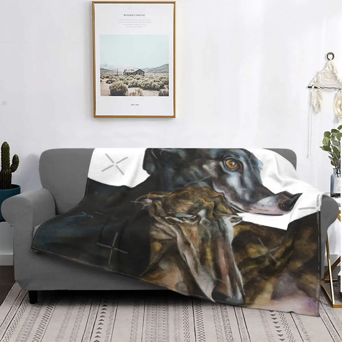 

Manta a cuadros de Greyhounds Galgos para bebé, colcha de cama, edredón a cuadros esponjoso, manta de verano