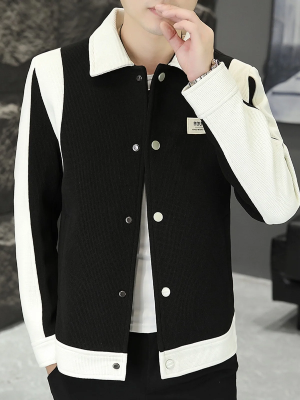 Высококачественная куртка с отложным воротником Мужская Осенняя Новинка 2023