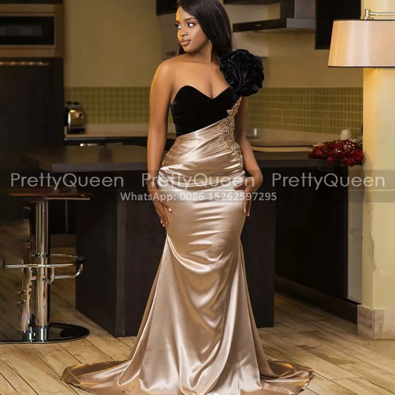 

Изящные длинные платья-русалки для выпускного вечера с аппликацией Цветочное платье на одно плечо с вырезом сердечком платье для выпусквеч...