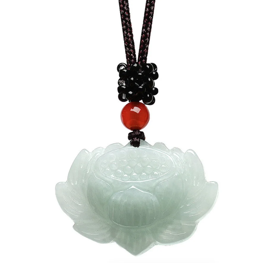 Подвеска из Бирмы ручной работы с нефритом и бусинами ювелирные изделия