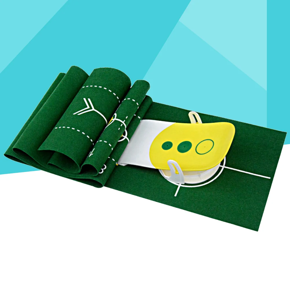 

Deluxe 3 Holes Putt Trainer Golfer Putting Putter Simulator Green Mat Gear Equipment (Yellow)