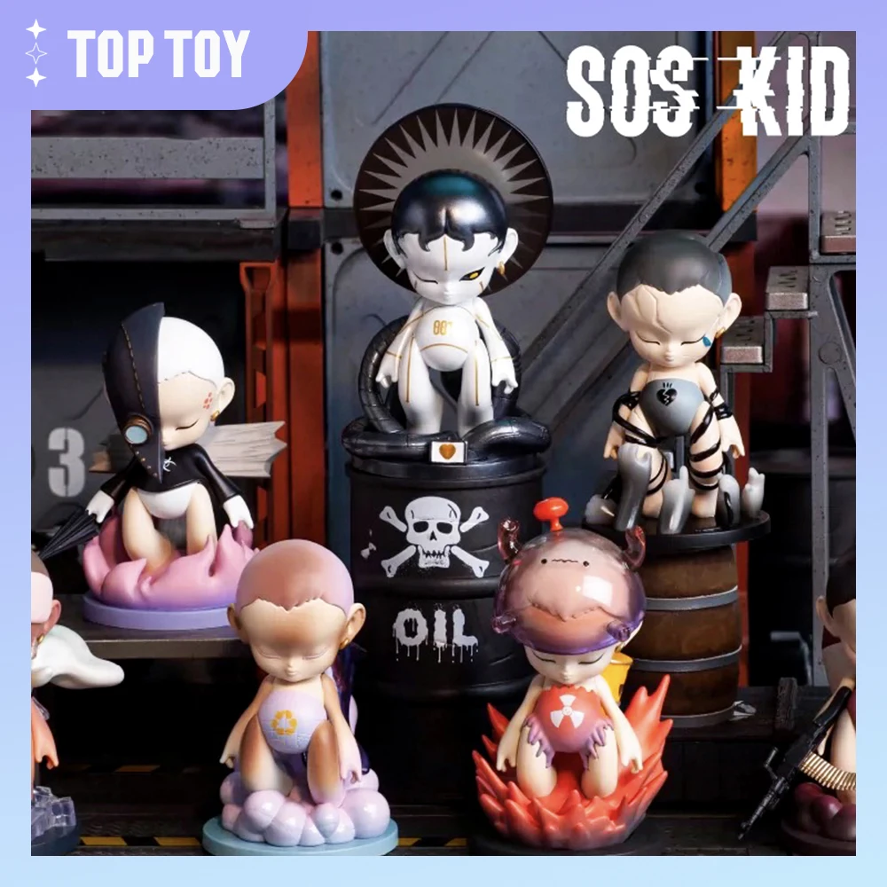 

TOPTOY SOS KID Disaster Child Funforfun World Peace Blind Box Mystery Surprise Gift Decoration Figurine Designated Collectible