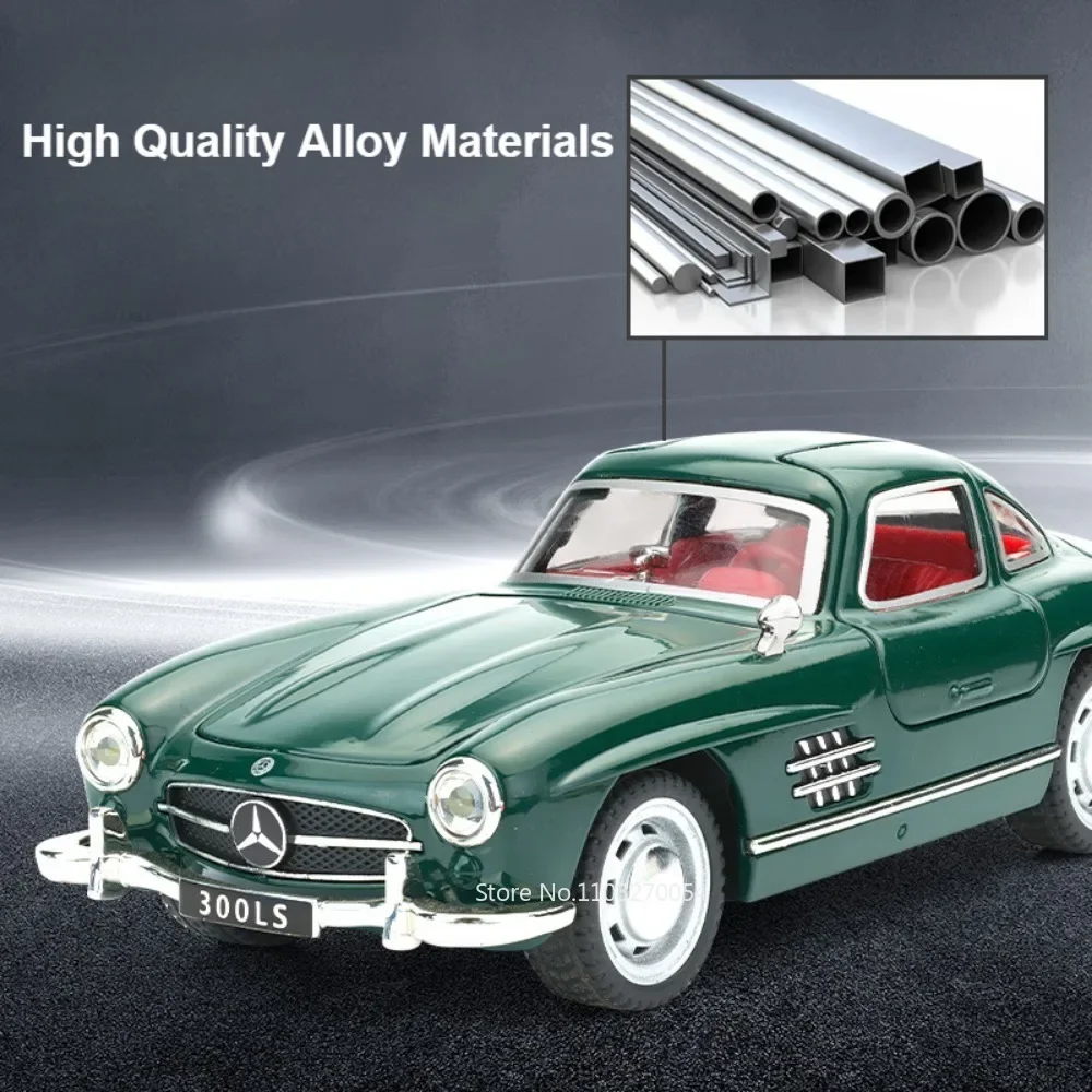 1:32 Масштаб 300SL автомобили литые модели игрушек из сплава 4 двери открытые звуки