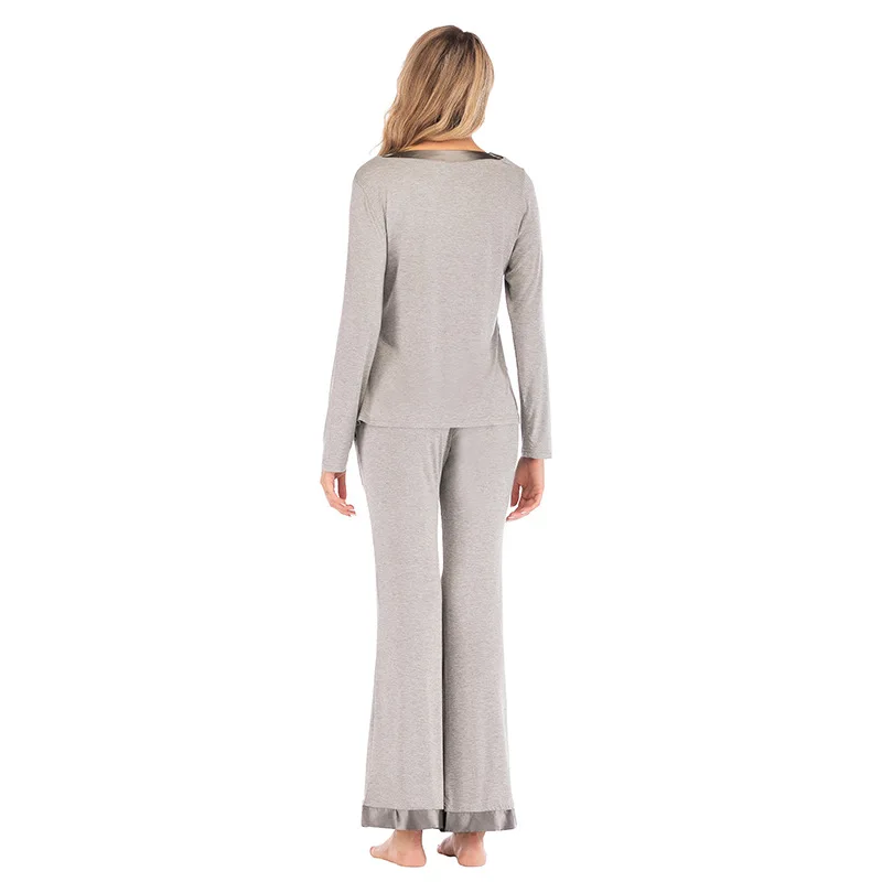 Autumn and Winter New Women's Loose Home Wear Pajamas Women's Long Sleeve Two-piece Suit Pajamas for Women Sleep Tops