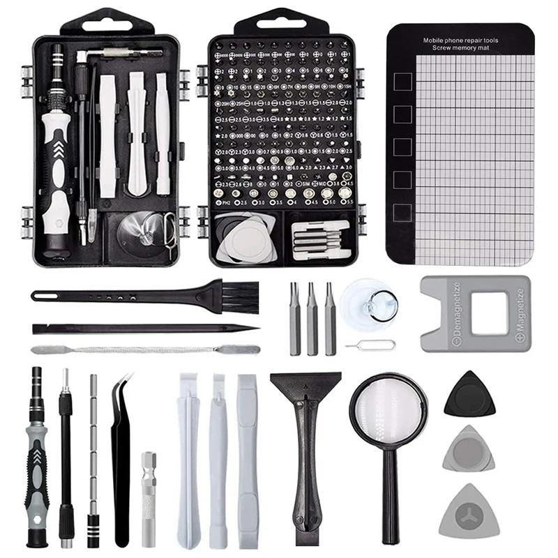 

128 In 1 Precision Screwdriver Set Computer Repair Tool Kit For Eyeglasses Watch Phone Electronic Screwdriver Kit