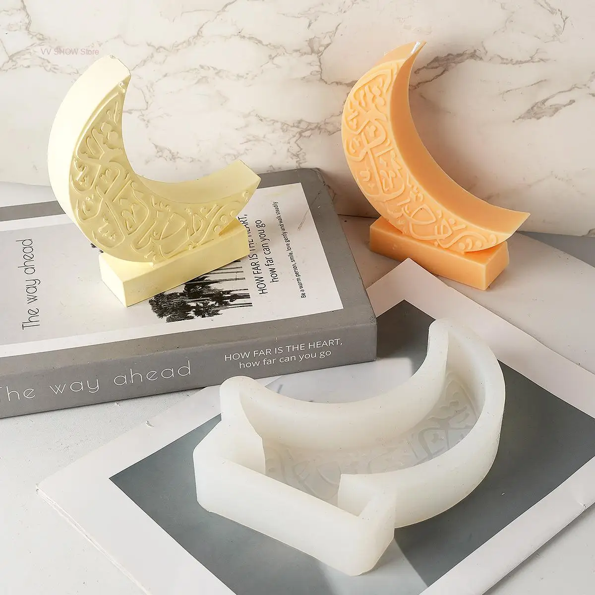 Силиконовая форма в виде луны для создания 3D-изображения