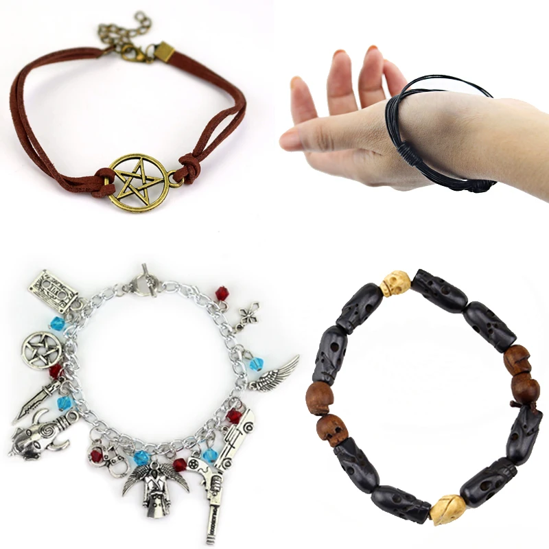 

Сверхъестественная защита Deans подвеска амулет женский косплей звезда браслет с пентаграммой Winchester Jensen Ackles шар череп браслет