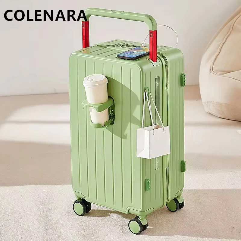 Фото Многофункциональный чемодан COLENARA с зарядной станцией, 20/24/26/28 дюймов, большой вместимости, на колесиках, ручная кладь для путешествий №5