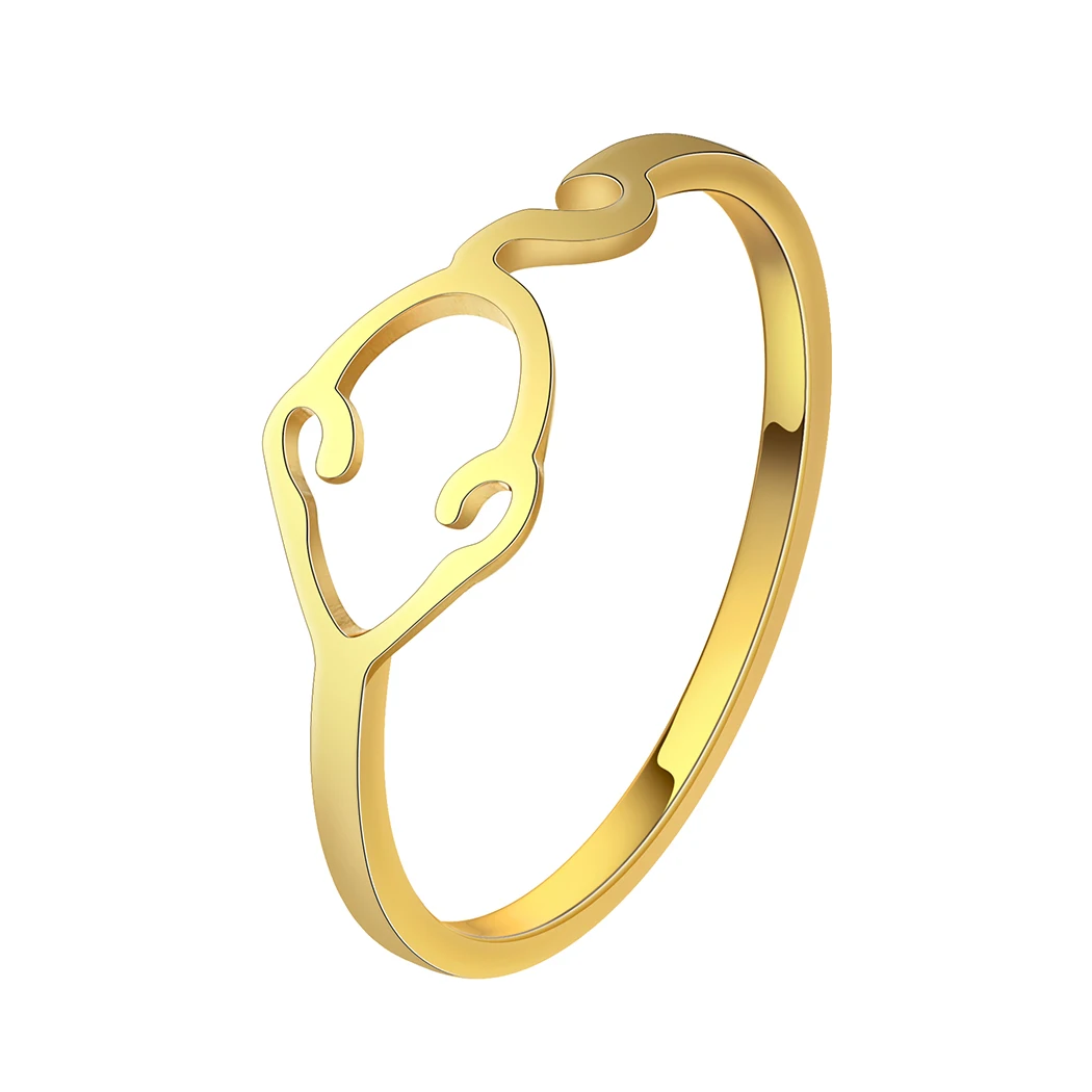 

CHENGXUN Dainty Midi Mouse Rings for Women Girls Stainless Steel Simple Mice Promise Thumb Stacking Midi Ring Jewelry Gift