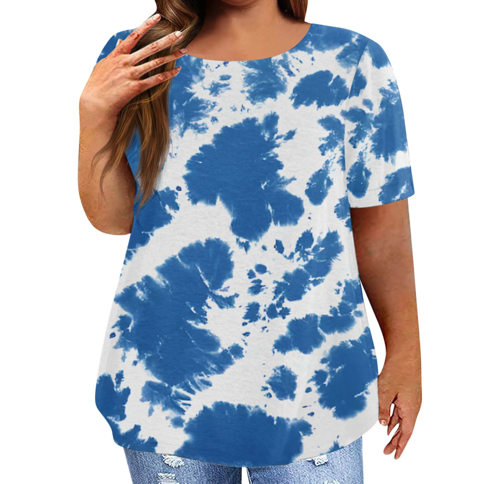 

Женские топы, рубашки с коротким рукавом, туника с круглым вырезом, длинные тренировочные Топы для женщин, женская одежда, идеальные Топы 3x