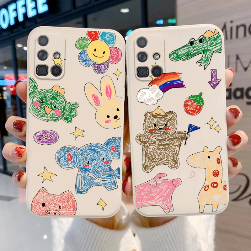 Case For Samsung A51 A71 A32 A52 A13 A21S Cover Samsung Galaxy S21 S22 S23 Ultra S20 Plus A53 Coque A52S S21 S20 FE Etui Funda