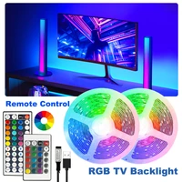 rgb tv backlight led 5050 strip lights color lighting for room remote control neon light christmas decoration 5m 10m