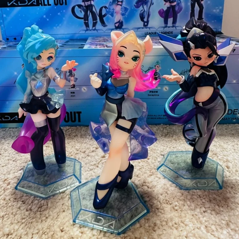 Фото POP MART Blind Box Mystery Box League Of Legends KDA All Out Series: Аниме-фигурки, украшения для рабочего стола, коллекционные подарки №2