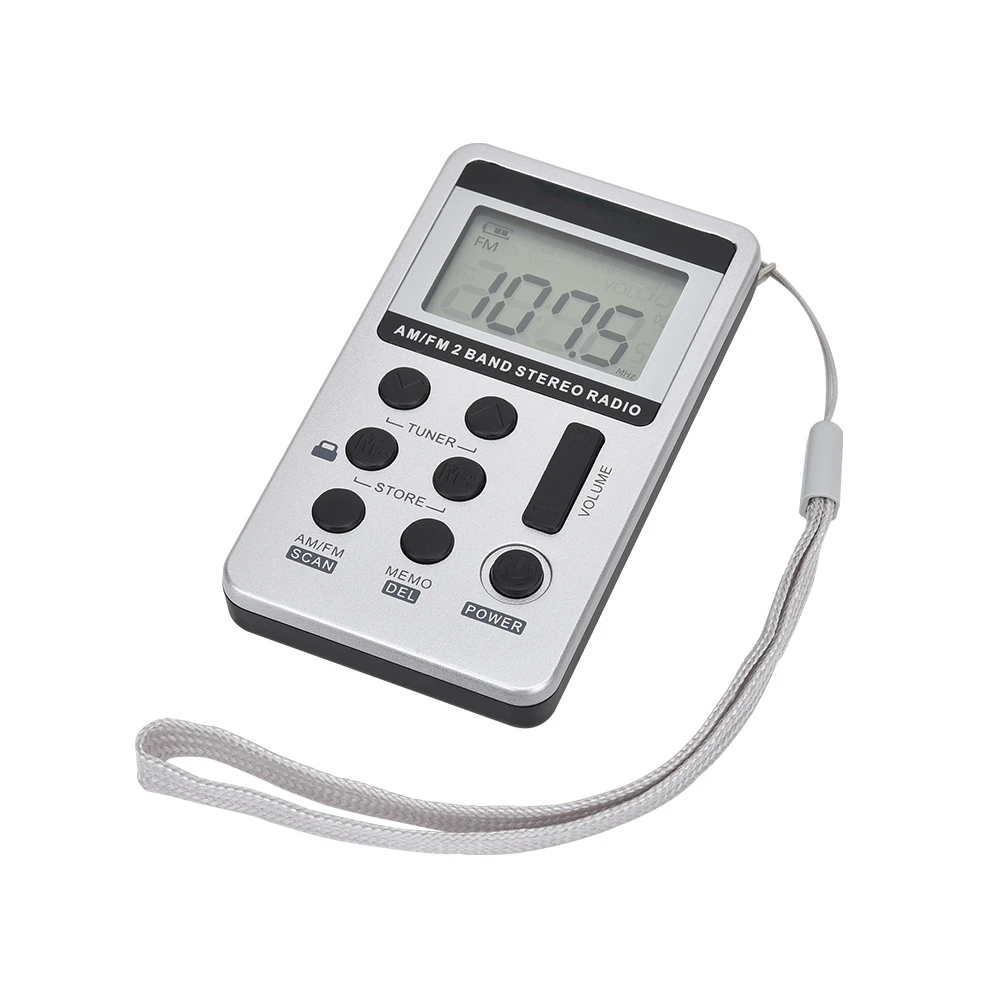 

Универсальный портативный мини-радиоприемник AM/FM, двухдиапазонный Карманный стерео радиоприемник с ЖК-дисплеем, наушниками и аккумуляторо...