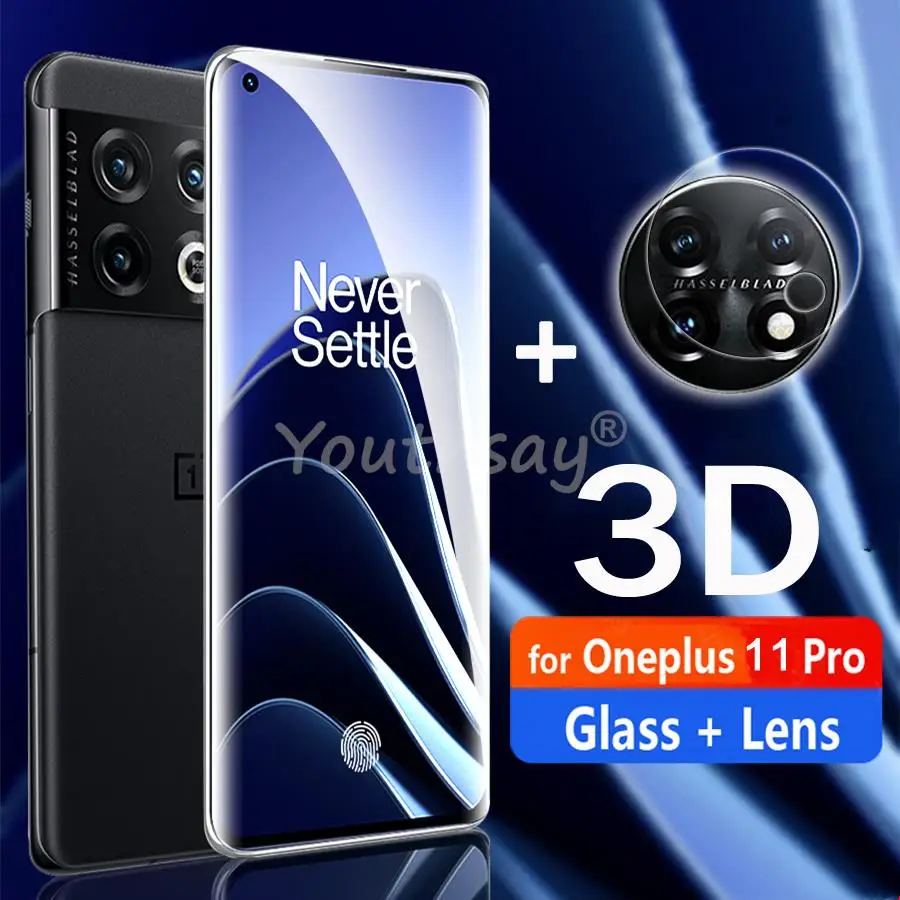 

For Oneplus 11 Glass 3D Curved Screen Glass For Oneplus 10 Pro Protective Film For Oneplus 11 11R 10 Pro 9 8 7 7T Tempered Glass