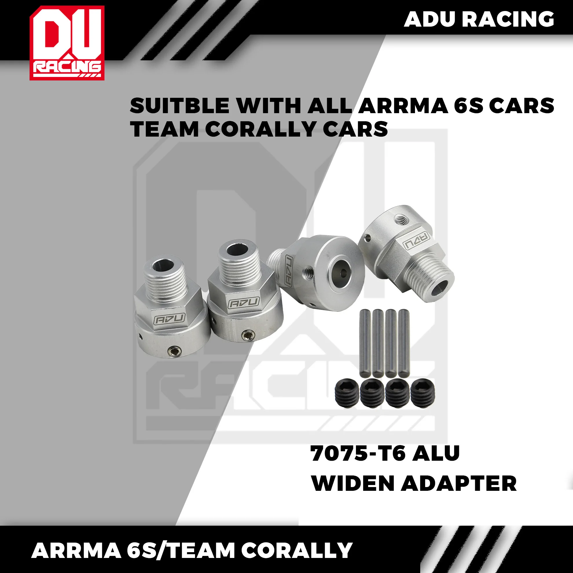 Фото ADU RACING 7075-T6 AL 17 мм колесо шестигранный адаптер шире 10 мм для команды CORALLY ARRMA 6S №1