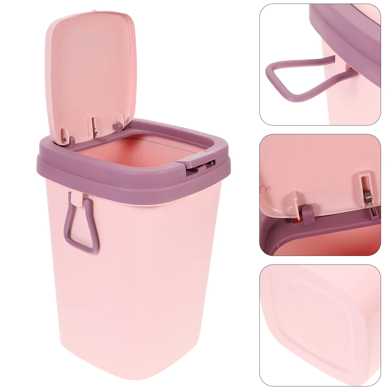 

Garbage Cans Lid Containers Lids Trash Outdoor Push-button Wastebasket