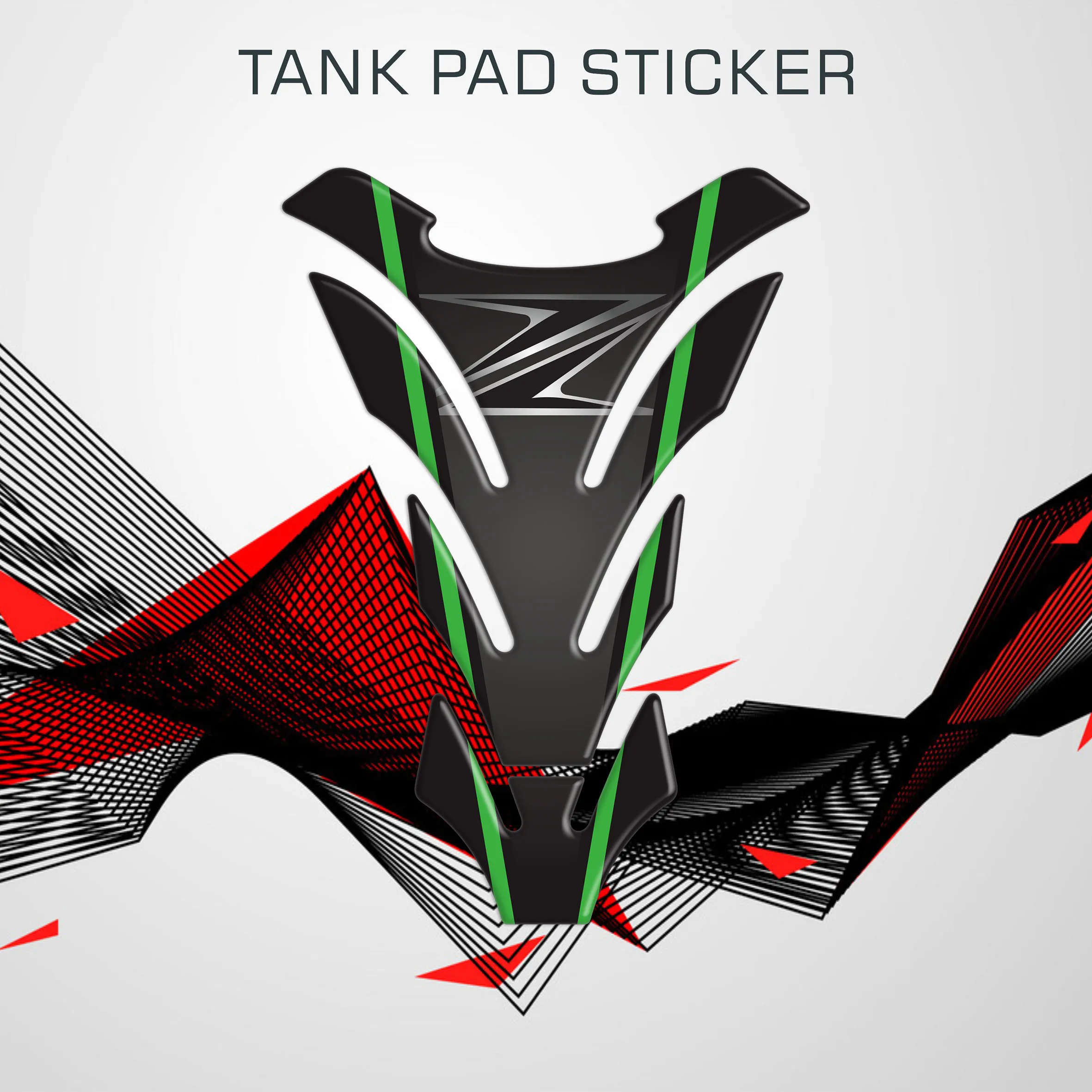 

3D Motorcycle Tank Pad Protector Sticker Fish Bone Decal for Z900 Z800 Z750 Z650 Z300 Z250 Z125 Z1000 Z400