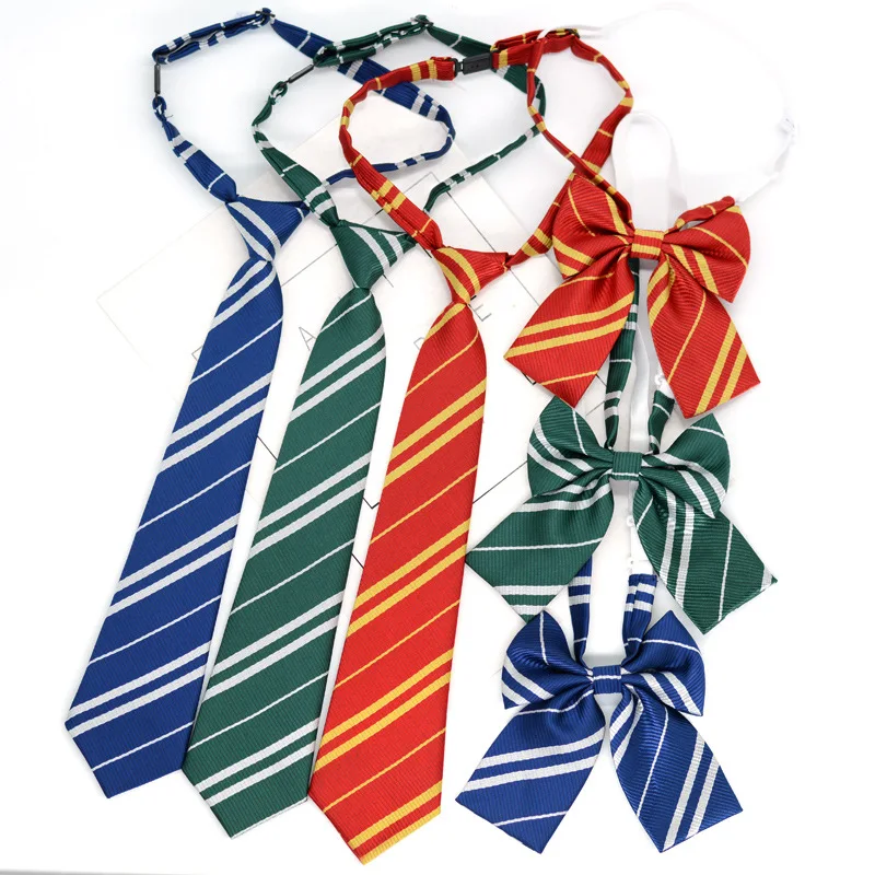 

Men's Tie Female Student British College Style Group Activity Twill Casual Narrow Tie Wizarding College