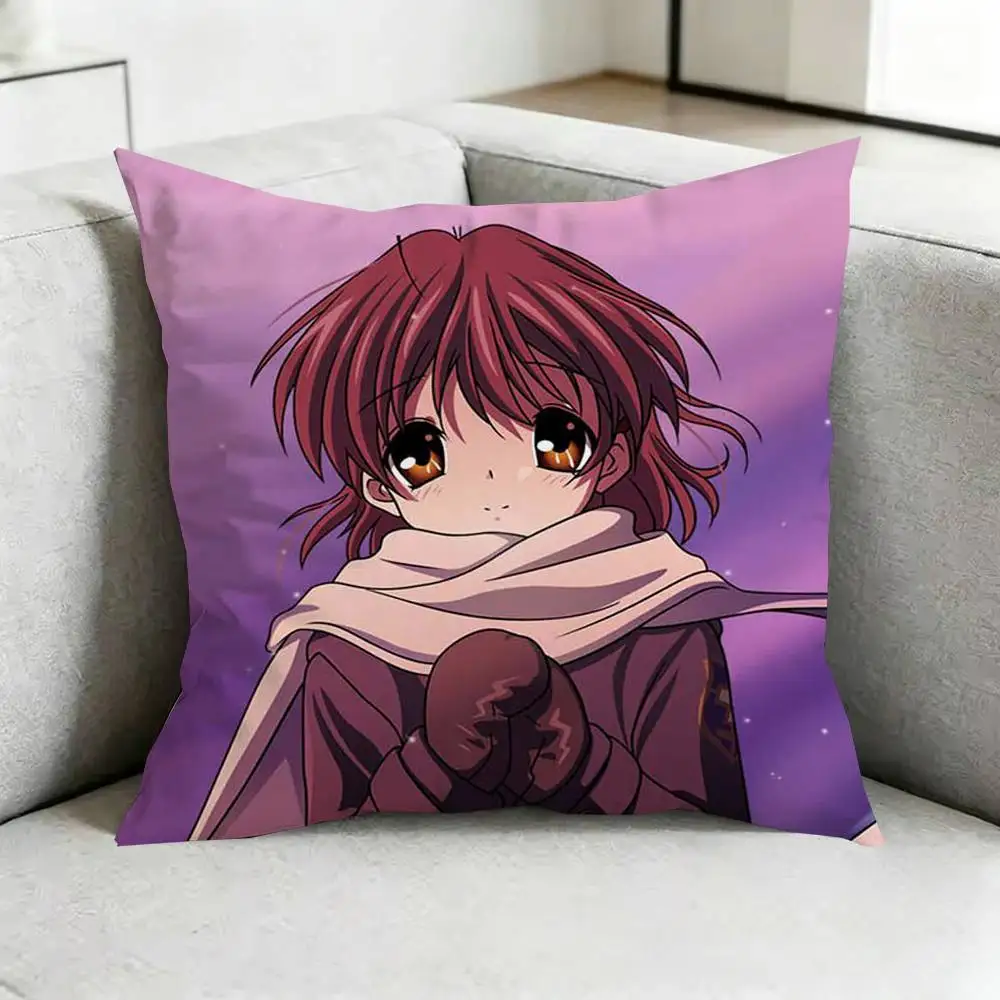 Двусторонняя наволочка с принтом C-Clannad After S-Story Square, наволочка для спальни, наволочка для дивана, чехол для подушки, подарок (art.: 3920db7151ba6) - 3920db7151ba6
