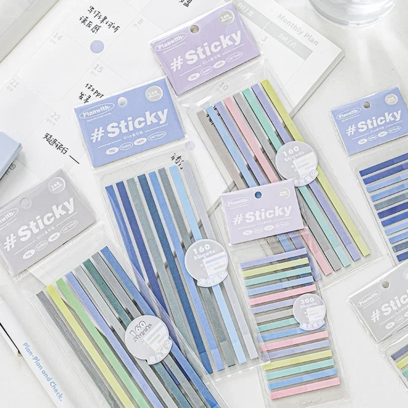 1 шт. набор тонких наклеек с индексом 300/160 листов цветные Стикеры для заметок