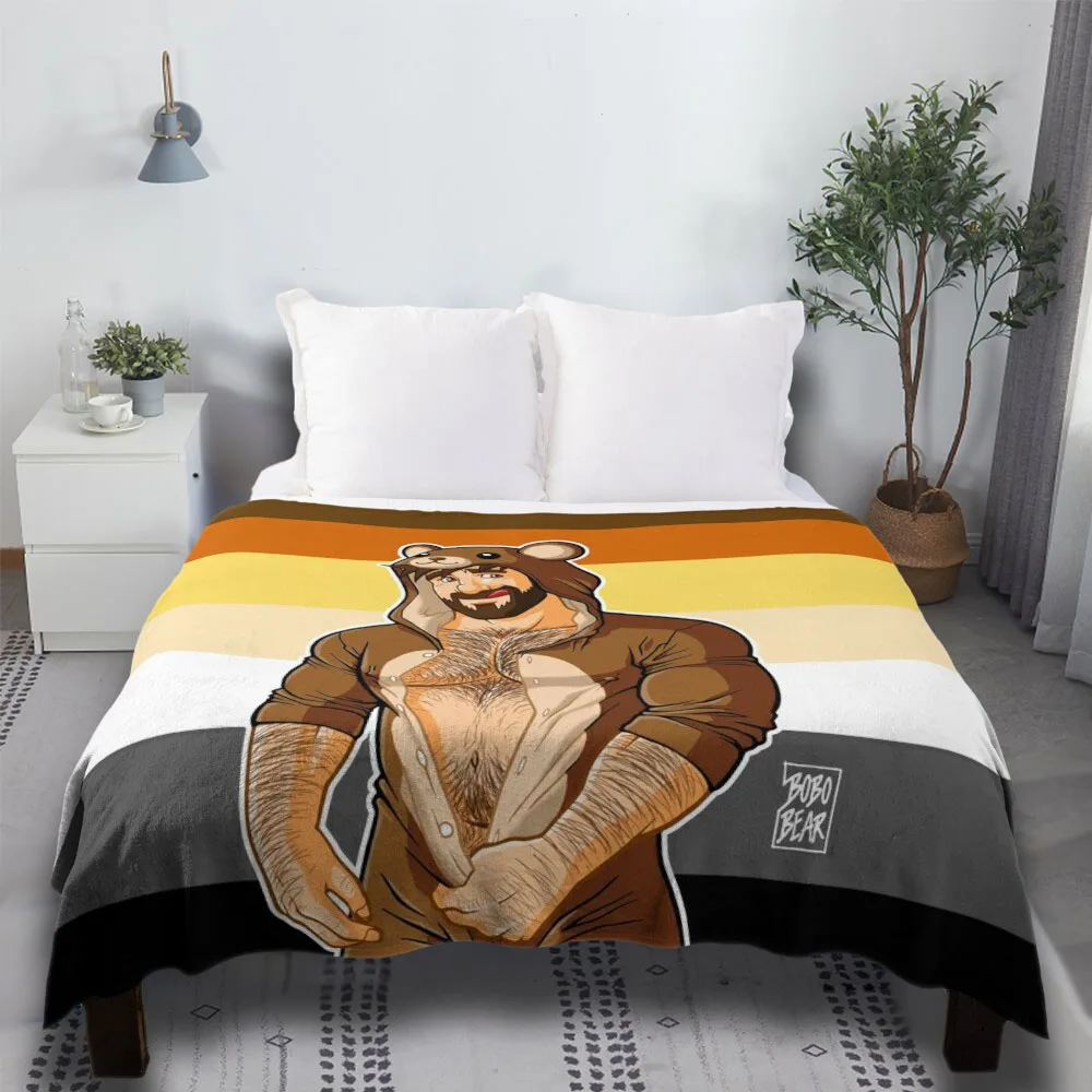 

Adam Likes Teddy Bears - Bear Pride For Sofa Fuzzy Mexican Asian Bedding Custom Throw Blanket