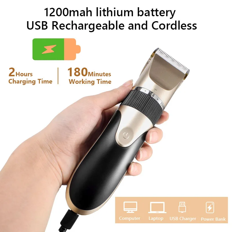 Electric hair clipper Mens Cordless Hair Cutting Machine Professional Hair Barber Trimmer For Adult Clipper Shaver Beard Trimmer enlarge