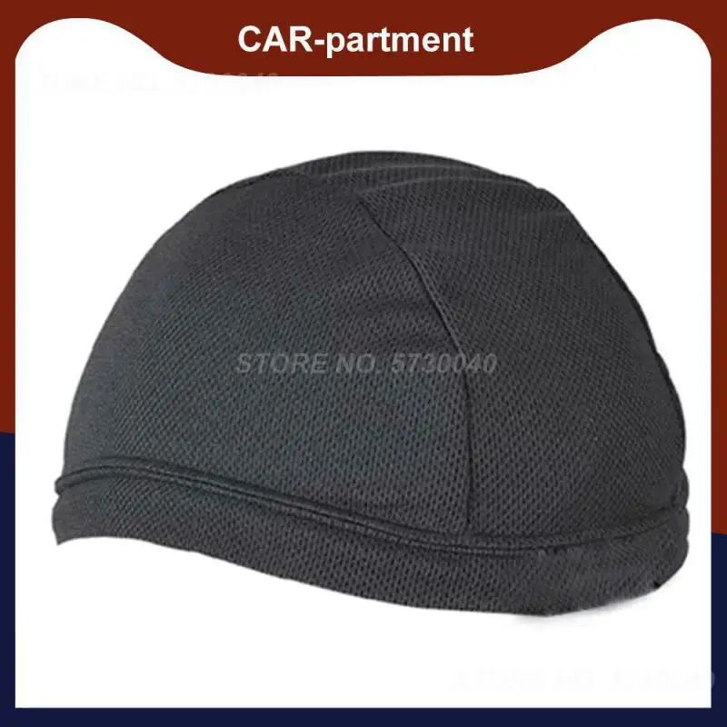 

Черная мотоциклетная шапка унисекс, быстросохнущая дышащая шапка, мотоциклетный шлем, внутренняя шапка, Влагоотводящая охлаждающая гоночная шапка под шлем