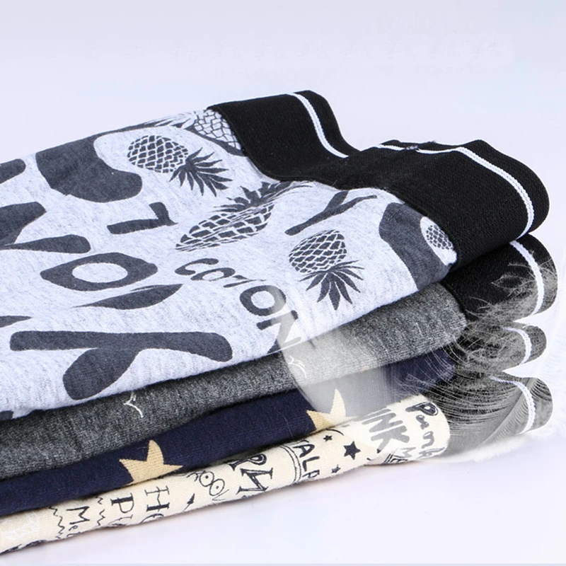 4Pcs/Lot Men Underwear Cotton Boxer Shorts Print Underpants Comfortable Breathable Lingerie Male Trunk U Convex Panties