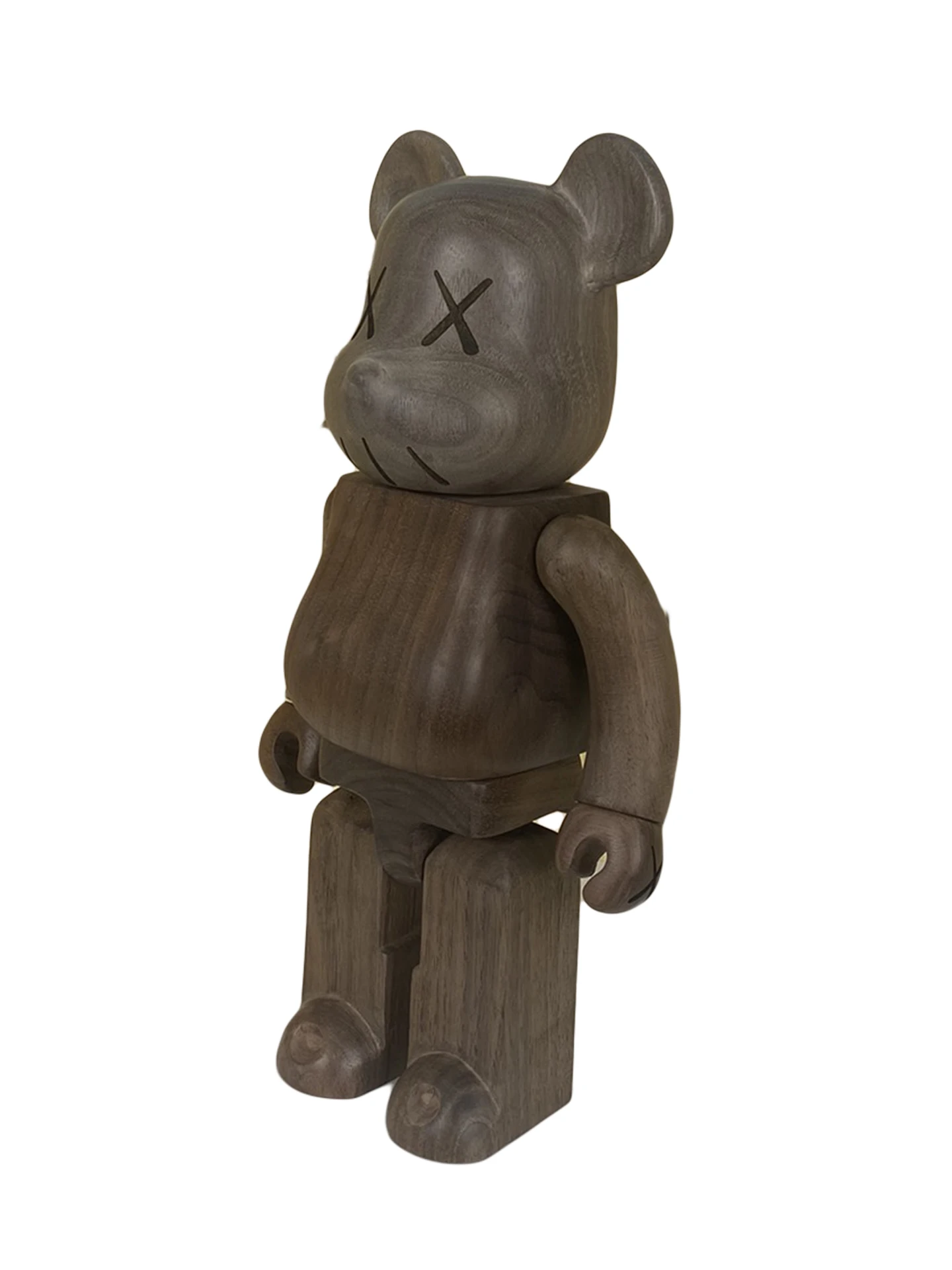

Bearbrick 400% North American Walnut Material XX Eye First Generation Wooden Doll Joint Rotatable Handmade Toy Doll