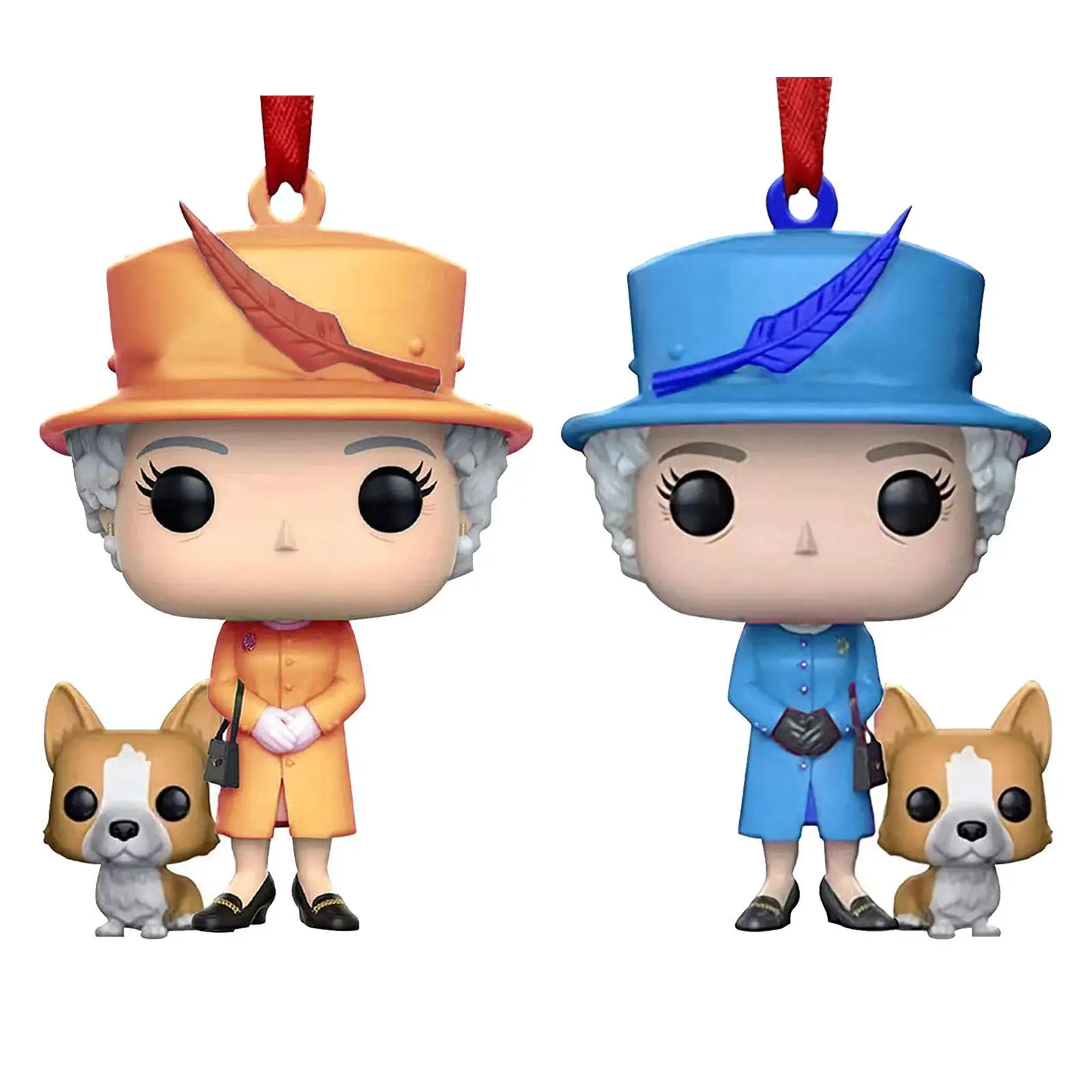 

Acrylic Queen Elizabeth II And Corgi Pendant Hanging Union Jack Queen Elizabeth Souvenirs Christmas Tree Ornaments Decor Gifts