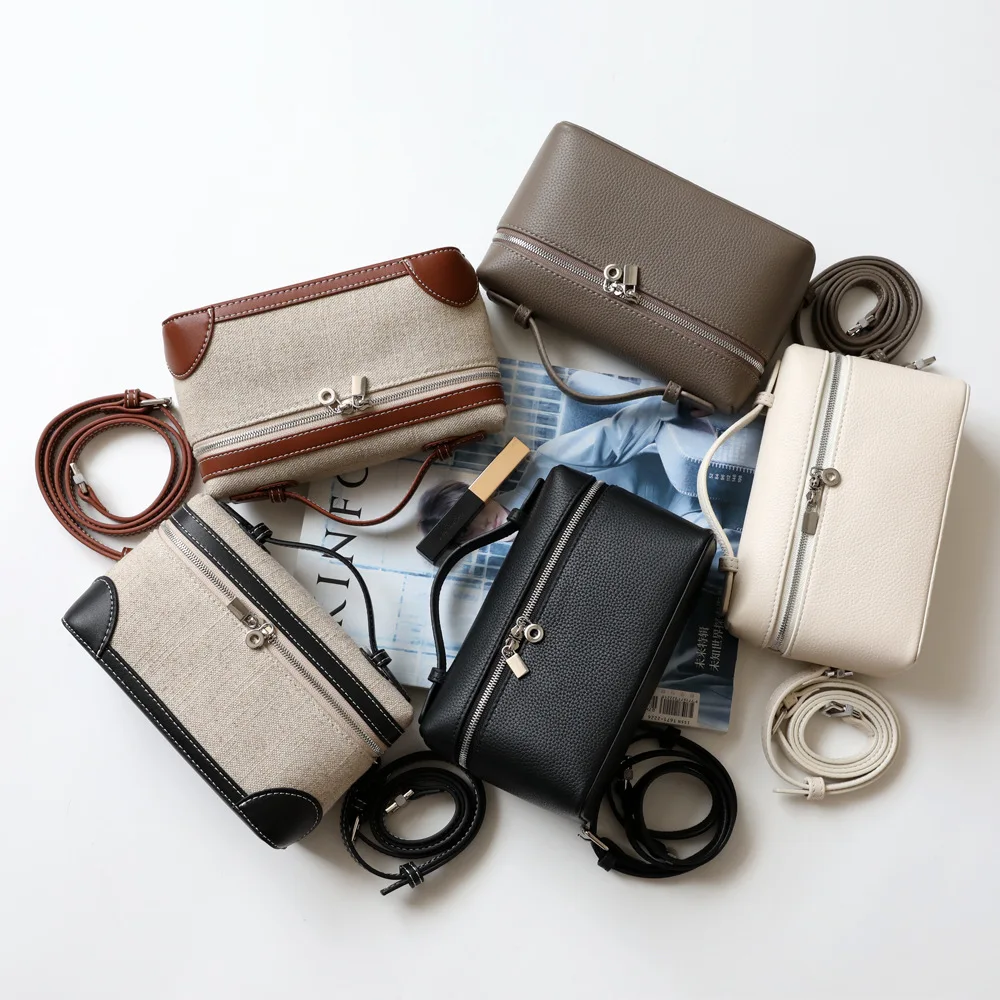 

cowhide minimalist square bag genuine leather premium lychee pattern commuting fashion mini shoulder bag diagonal cross bag