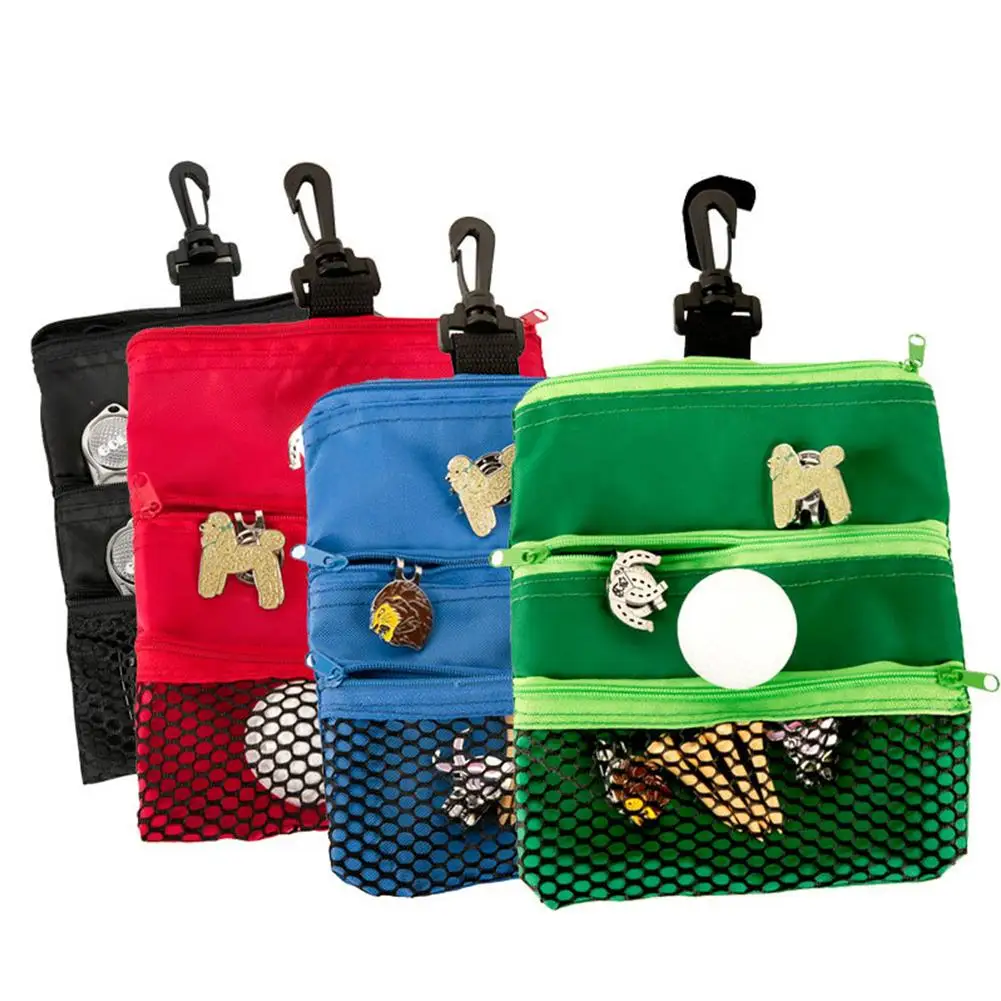 

Multi-pocket Golf Ball Storage Pouch Ball Tee Mesh Bag Portable Golf Waist Holder Bag Supplies Accessories Drop Shipping