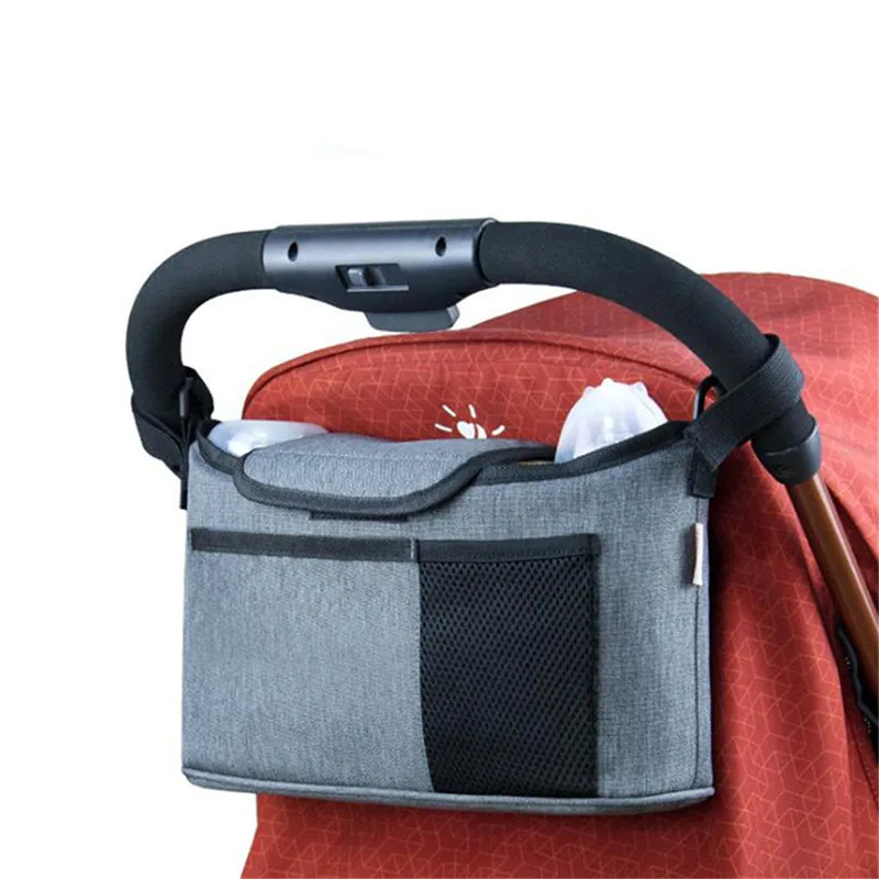 

Universal Baby Stroller Bag Black Stroller Organizer Travel Diaper Bags Baby Carriage Pram Buggy Cart Bottle Bag Accessories