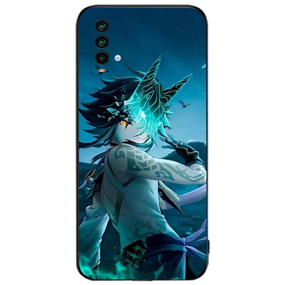 Чехол для телефона G-Genshin I-Lmpact X-Xiao Xiaomi 11 Redmi Note 5G 8T 9A 9 10T Note8Pro 12SUltra черный чехол