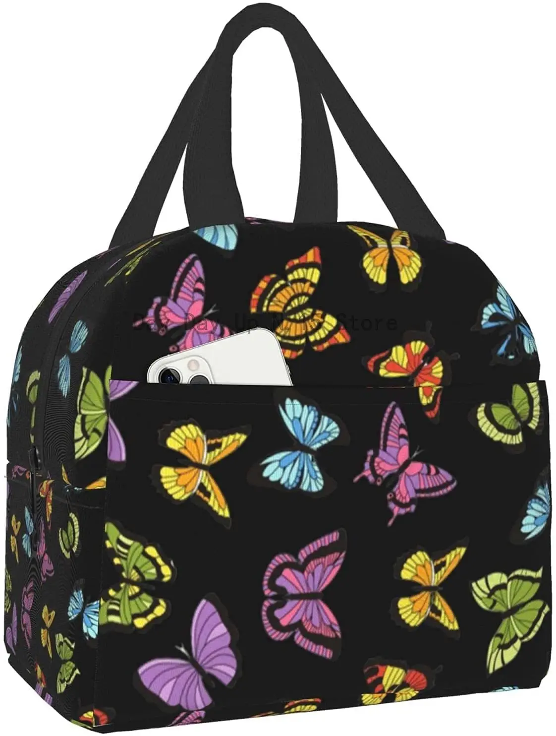

Изолированная сумка для обеда с бабочкой, герметичная Детская сумка-холодильник для обеда для мужчин и женщин, многоразовая Термосумка-тоу...