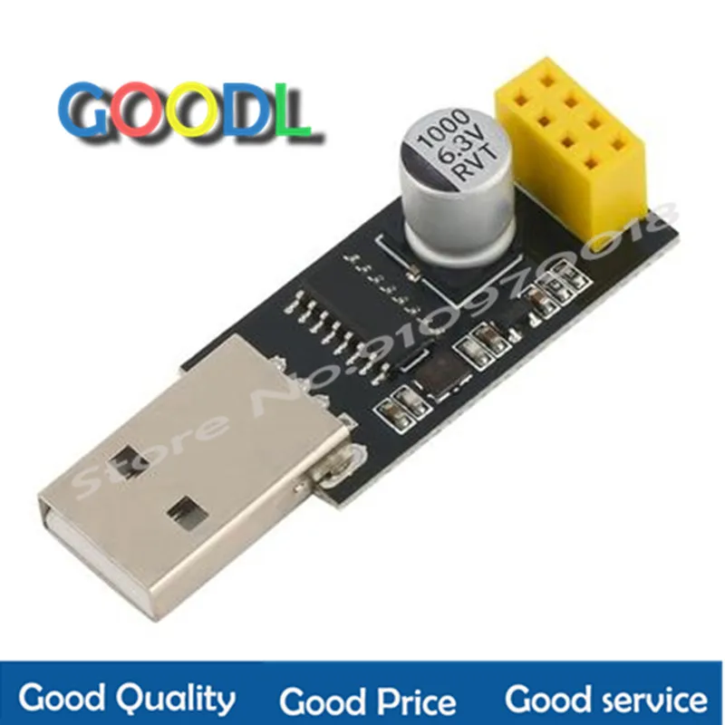 

Adaptador de programador ESP01 UART GPIO0 ESP-01, adaptador ESP8266 CH340G USB a ESP8266 Serial, Módulo de placa de desarrollo W