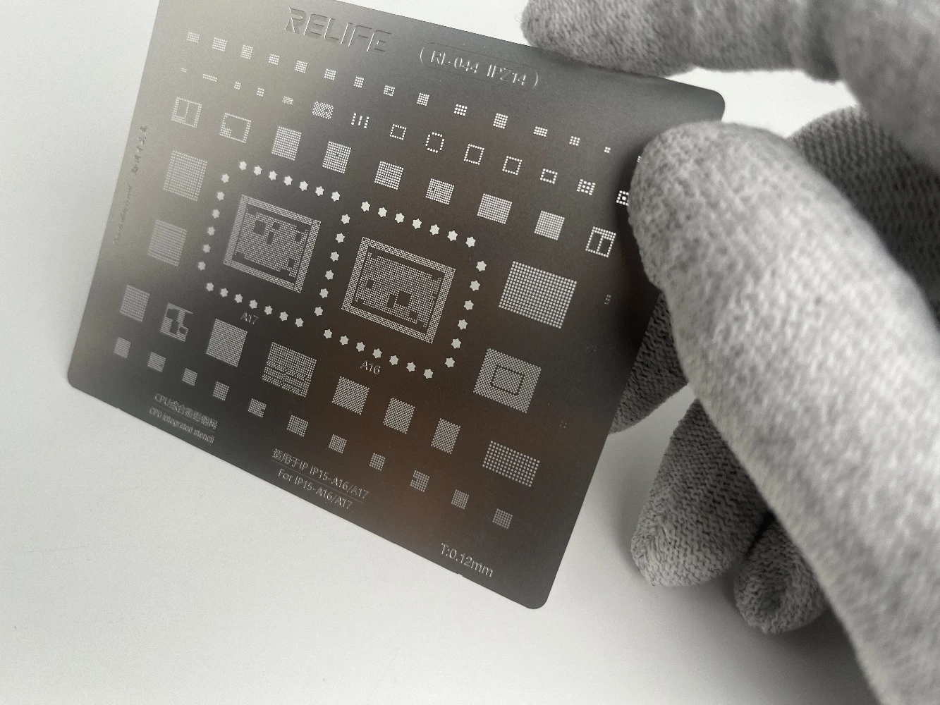 Трафарет RELIFE CPU Inteqrated Net Precision BGA для Iphone 15 Series A16 A17 Оловянная Пайка посадки