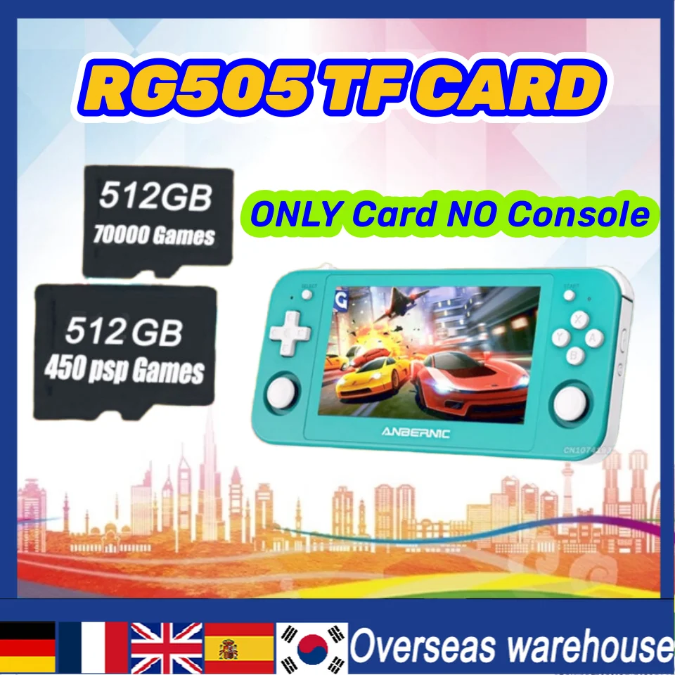 

RG505 TF Card 512G 70000 Games ANBERNIC Memory Cards Video Game Consoles Ps Vita 3ds Gamecube Classic Mini Sd Card PS2 PS1 PSP