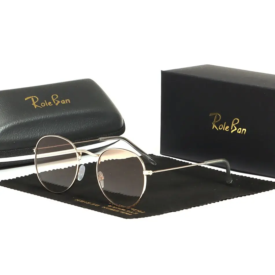 

2022 Brand Designer Round Sunglasses Men Women Retro Sun Glasses Male Female Metal Small Frame Eyewear Driving UV400 Bans