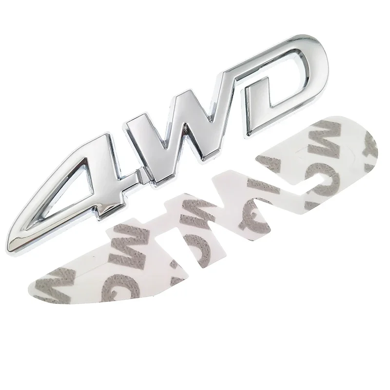 Металлическая наклейка 4WD, 3D хромированная эмблема, значок 4X4, наклейка, Стайлинг автомобиля для Honda CRV Accord Civic Suzuki Grand Vitara Swift SX4, наклейка
