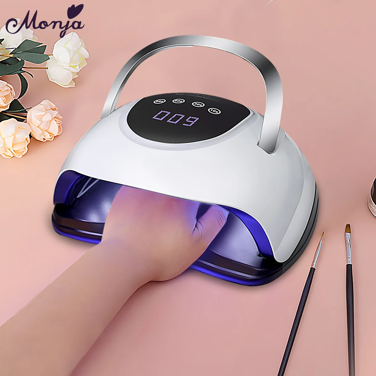 

Monja 114W Intelligent UV LED Lamp Nail Dryer 57 Pcs Leds Polish Gel Curing Nail Lamp Smart Timer Auto Sensor Manicure Tool